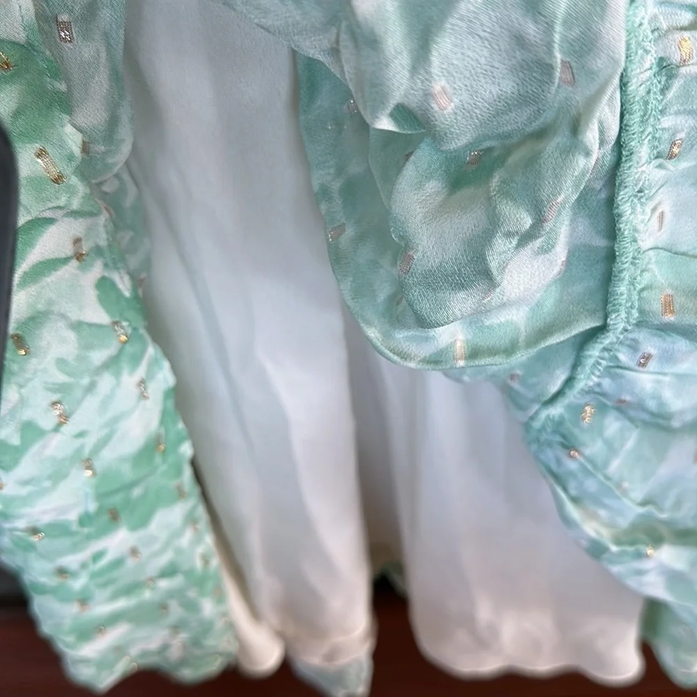 Shoshanna Selene dress in size 6 in a light green and white floral. - Picture 13 of 16